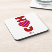 私はあなたを愛する懸命プラスチックコースター コースター (左側)