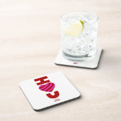 私はあなたを愛する懸命プラスチックコースター コースター (右側)