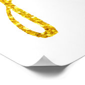 私はあなたを愛する最も引用文金ゴールドフェイクグリッターメタリック ポスター (角)