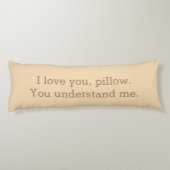 私はあなたを愛する枕あなたが私を理解引用文 ボディピロー (裏面)