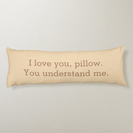 私はあなたを愛する枕あなたが私を理解引用文 ボディピロー (裏面)