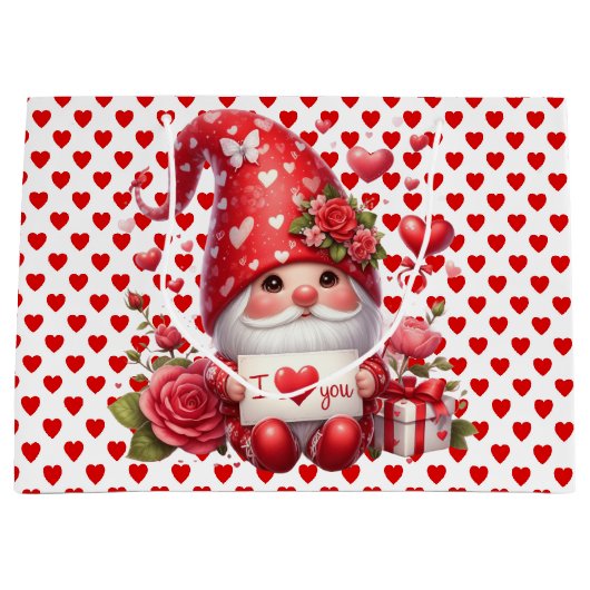 私はあなたを愛する格言 ラージペーパーバッグ (正面)