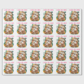 私はあなたを愛する母かわいい母とベビーナマズ ラッピングペーパー (フラット)