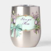 私はあなたを愛する母パープルアクア春の花 (正面)