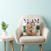 私はあなたを愛する母ピンクのハートタイポグラフィ写真 クッション (椅子)