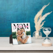 私はあなたを愛する母ピンクのハートタイポグラフィ写真 フォトプラーク (インサイチュ)