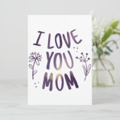 私はあなたを愛する母フローラ母の日ギフトアイディア シーズンカード (スタンド正面)