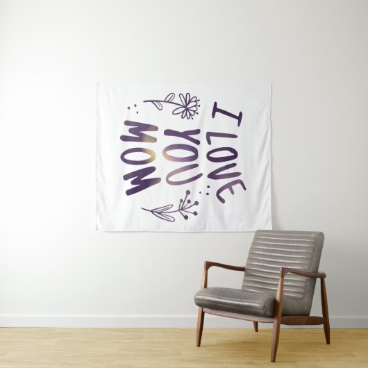 私はあなたを愛する母フローラ母の日ギフトアイディア タペストリー (インサイチュ(横))