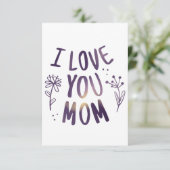 私はあなたを愛する母フローラ母の日ギフトアイディア 出欠カード (スタンド正面)