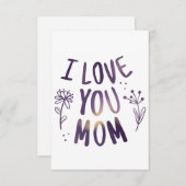 私はあなたを愛する母フローラ母の日ギフトアイディア 出欠カード (正面/裏面)