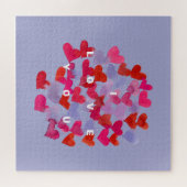 私はあなたを愛する水彩ハート ジグソーパズル (横)