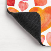 私はあなたを愛する水彩ハート マウスパッド (コーナー)