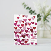 私はあなたを愛する水色ハートバレンタインデーのカード シーズンカード (スタンド正面)