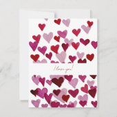 私はあなたを愛する水色ハートバレンタインデーのカード シーズンカード (正面)