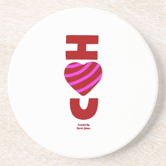 私はあなたを愛する砂岩コースター コースター (正面)