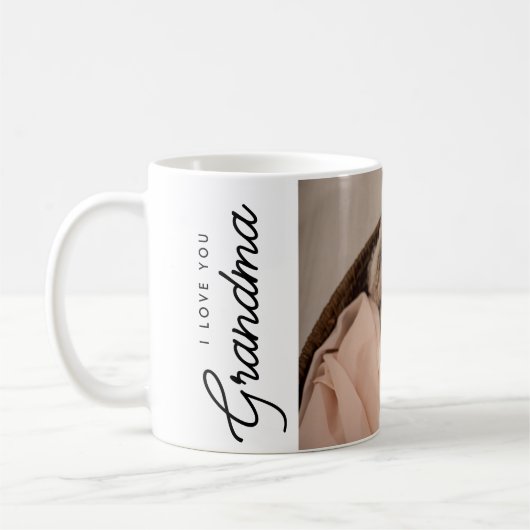 私はあなたを愛する祖母の写真から子供 コーヒーマグカップ (左)
