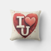 私はあなたを愛する私を愛する装飾用クッション クッション (正面)