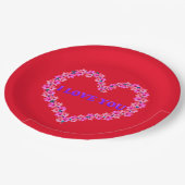 私はあなたを愛する紙プレート9" ペーパープレート (アングル)