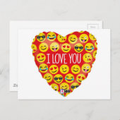 私はあなたを愛する絵文字ハート ポストカード (正面/裏面)