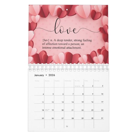 私はあなたを愛する聖なる書物、 経典聖句感動的 カレンダー (1月 2026)