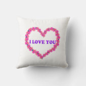 私はあなたを愛する装飾用クッション クッション (裏面)