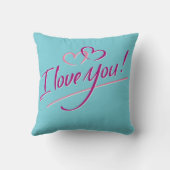 私はあなたを愛する装飾用クッション クッション (裏面)