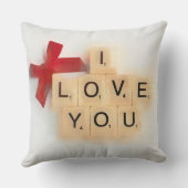 私はあなたを愛する装飾用クッション クッション (裏面)