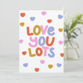 私はあなたを愛する記念日バレンタインデーフラットカード 案内状 (スタンド正面)