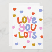 私はあなたを愛する記念日バレンタインデーフラットカード 案内状 (正面/裏面)