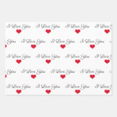 私はあなたを愛する赤いハート快適にかわいい大人の布 ラッピングペーパーシート (正面3)