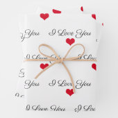 私はあなたを愛する赤いハート快適にかわいい大人の布 ラッピングペーパーシート (インサイチュ)