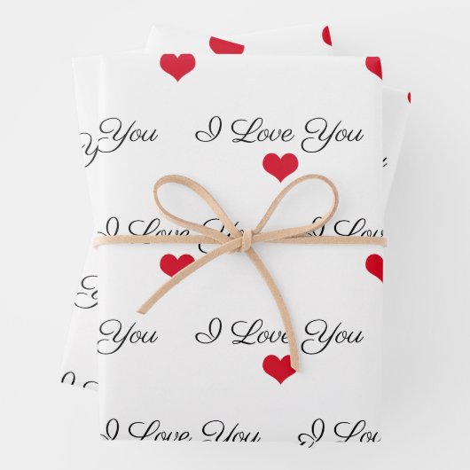 私はあなたを愛する赤いハート快適にかわいい大人の布 ラッピングペーパーシート (インサイチュ)