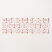 私はあなたを愛する赤いハート金ゴールドリボンバレンタインデン2側 ヨガマット (裏面(横))