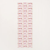 私はあなたを愛する赤いハート金ゴールドリボンバレンタインデン2側 ヨガマット (裏面)