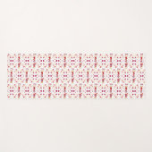 私はあなたを愛する赤いハート金ゴールドリボンバレンタインデン2側 ヨガマット (正面(横))