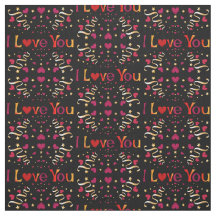 私はあなたを愛する赤いハート金ゴールドリボンブラックバレンタイン