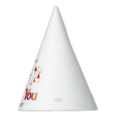 私はあなたを愛する赤いハート金ゴールドリボンヴィンテージバレンタイン パーティーハット (右)