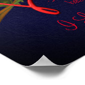 私はあなたを愛する赤いバラエレガントハートパーソナライズされた ポスター (角)