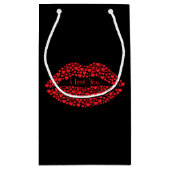 私はあなたを愛する赤い唇抱き枕 スモールペーパーバッグ (裏面)