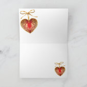 私はあなたを愛する金ゴールド映画ハートバレンタインカード シーズンカード (内部)