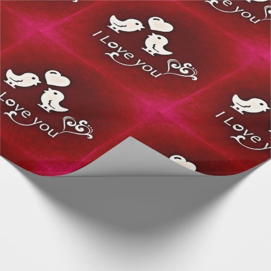 私はあなたを愛する鳥の包み紙 ラッピングペーパー (角)