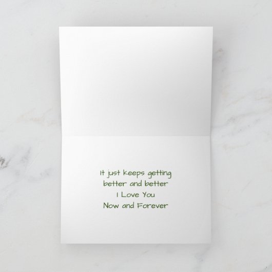 私はあなたを愛する黄色のバラの花のカーパーソナライズされたド カード (内部)