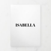 私はあなたを愛する黒モダンタイポグラフィ名前をカスタムする 三つ折りカード (カバー)