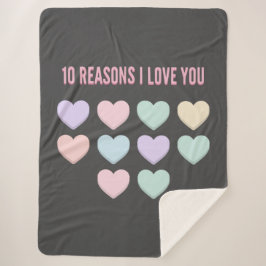 私はあなたを愛する10の理由 – 10誕生日ギフト シェルパブランケット