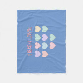 私はあなたを愛する10の理由 – 10誕生日ギフト フリースブランケット