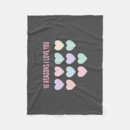 私はあなたを愛する10の理由 – 10誕生日ギフト フリースブランケット