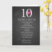 私はあなたを愛する10理由の誕生日 カード (黄色い花)