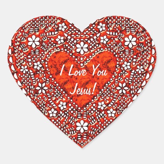 私はあなたを愛する1Aステッカーオプション ハートシール (正面)