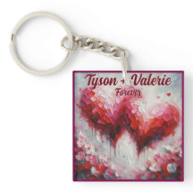 私はあなたを愛する2つの抽象芸術ハート パーソナライズされた