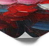 私はあなたを愛する2つの抽象芸術ハート パーソナライズされた ポスター (角)